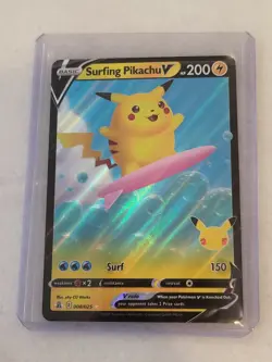 Surfing Pikachu V 008/025 - Celebrations - Holo Pokemon Card Near Mint (NM) - Image 1
