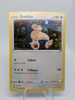 Snorlax 141/192 Rebel Clash Holo Cosmos Holo Rare Pokemon TCG Promo Card LP - Image 1
