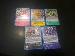 NM Digimon Card Game Memory Boost Super Rare Holo Red Yellow Green Black Purple - Image 1