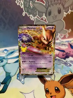 Pokemon TCG Mewtwo EX 54/99 Celebrations Classic Collection Holo Card NM - Image 1