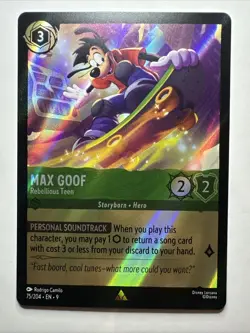 Max Goof - Rebellious Teen 75/204 Fabled HOLO Disney Lorcana Card NM - Image 1