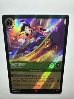Max Goof - Rebellious Teen 75/204 Fabled HOLO Disney Lorcana Card NM - Image 2