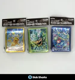 POKEMON TCG JAPANESE 64 CARD SLEEVES PACK SEALED LOT OF 3 - Image 1
