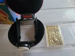 Vtg 23K Gold Plated CHARIZARD Trading Card 1999 Burger King Pokemon Ball In Box - Image 2