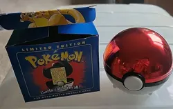 Vtg 23K Gold Plated CHARIZARD Trading Card 1999 Burger King Pokemon Ball In Box - Image 4