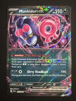 Pokemon Munkidori EX TCG Shrouded Fable Holo Card 37/64 Double Rare - Image 1
