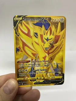 Zamazenta V Gold Metal Pokemon Card-Collectible Gift Display！Christmas - Image 5