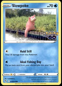 Slowpoke 019/078 Pokemon GO TCG Non Holo Pokemon Card Free Shipping! - Image 1