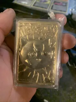 Jigglypuff Pokemon 23K Gold Plated Trading Card 1999 Burger King Limited Edition - Image 1