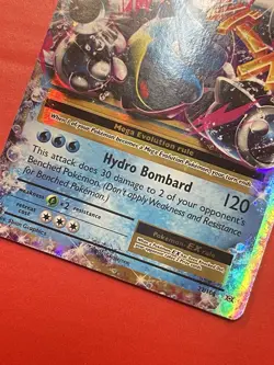 Pokemon TCG XY Evolutions Mega Blastoise EX 22/108 Ultra Rare Holographic Card - Image 3