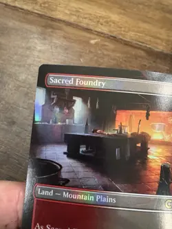 1x MTG Sacred Foundry (Borderless, Foil) - Ravnica: Clue Edition (CLU) #279 - Image 4