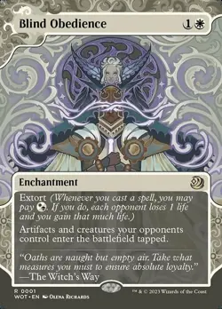 Blind Obedience Borderless Regular - Wilds Of Eldraine: Enchanting Tales MTG-NM - Image 1