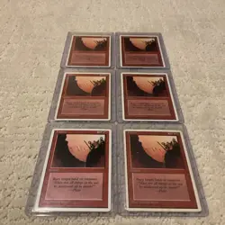 Lot of (6) 1995 Magic The Gathering MTG Fissure 4th Edition Authentic & Official - Image 1