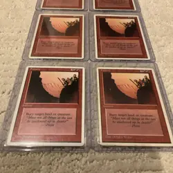 Lot of (6) 1995 Magic The Gathering MTG Fissure 4th Edition Authentic & Official - Image 2