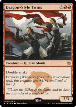 Dragon-Style Twins 108/269 Khans of Tarkir MTG Rare - Image 1