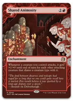 Shared Animosity #49 (NM) Wilds of Eldraine WOT Magic MTG nm pack fresh - Image 1