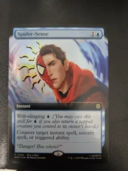 Spider-Sense FOIL EXTENDED #284 NM MTG Spiderman Magic Card Buy-a-Box Promo - Image 1