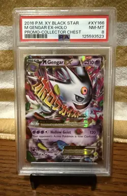 2016 POKEMON BLACK STAR PROMO MEGA GENGAR EX #XY166 HOLO PSA 8 NM #113277029 - Image 1