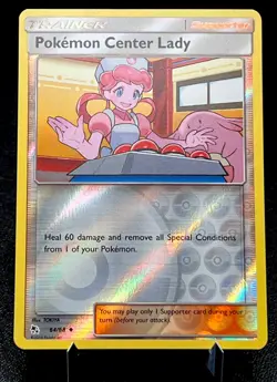 Pokemon Center Lady 64/68 VLP Reverse Holo Adorable Nurse Joy Chansey Pokemon! - Image 1