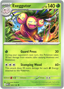 Exeggutor 005/132 - Mega Evolution - Pokemon - NM/M English - Image 1