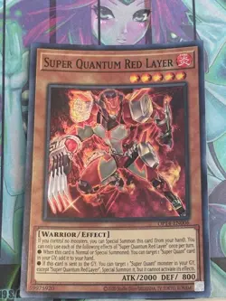 Yugioh 1x Super Quantum Red Layer Super Rare OP14-EN006 OTS TP 14 Light Play - Image 1