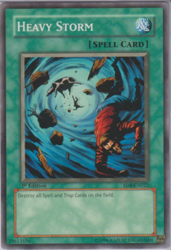 Heavy Storm - SD8-EN022 - 1st Edition - Common YuGiOh TCG Card - Image 1