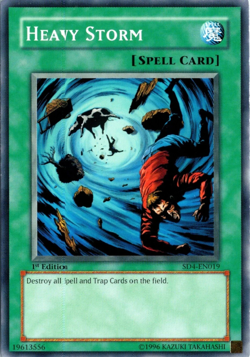 Heavy Storm SD4-EN019 1st Edition YuGiOh TCG Card COMMON - Image 1
