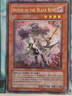 Yugioh 1x Witch of the Black Rose Ultimate Rare (UTR) ABPF-EN012 Light Play - Image 1
