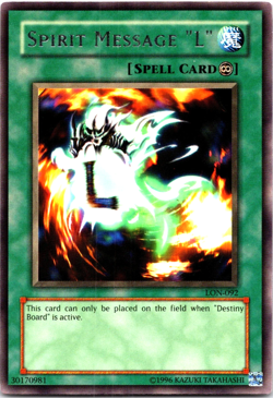 Spirit Message L - Rare LON-092 Unlimited Edition YuGiOh TCG Card - Image 1