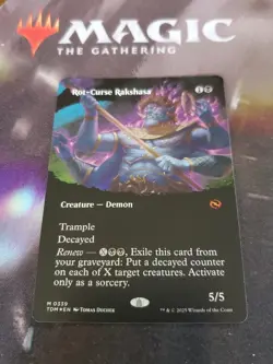Mtg. Rot-Curse Rakshasa. Foil Borderless. Tarkir: Dragonstorm. Pack Fresh - Image 1