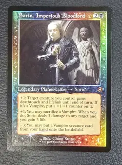 MTG FOIL Sorin, Imperious Bloodlord Retro Frame - Innistrad Remastered #476 - Image 1