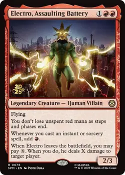 Electro, Assaulting Battery Marvel's Spider-Man Foil Promo - Magic the Gathering - Image 1