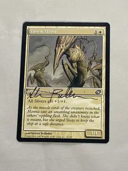 MTG Sinew Sliver Artist Proof Sketch and Signature Signed Belledin - Image 1
