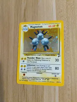 Pokemon TCG Magneton Base Set 2 9/130 Holo Unlimited Holo Rare - Image 1
