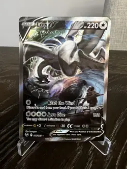 2022 Pokemon Lugia V Alt Full Art 186/195 Silver Tempest English - Image 2