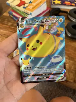 Pokemon TCG Holo Ultra Rare Full Art Flying and Surfing Pikachu - Image 1