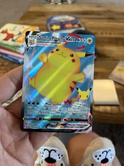 Pokemon TCG Holo Ultra Rare Full Art Flying and Surfing Pikachu - Image 3