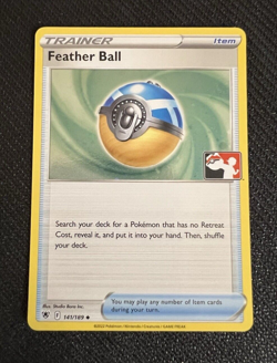 Pokemon TCG Promo Play Holo Pokemon Feather Ball 141/189 SWIRL - Image 2