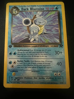 Pokemon TCG Dark Blastoise 20/82 Rare Non-Holo Team Rocket WOTC Base Set LP/NM - Image 1