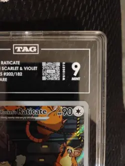 Pokemon Destin Rivals Graded Team Rocket's Raticate 202/182 IR TAG 10 Gem Mint - Image 2