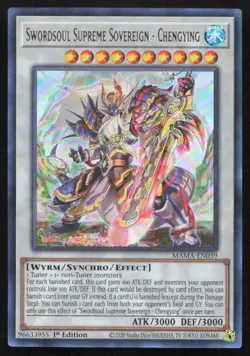 Yu-Gi-Oh TCG #MAMA-EN039 Swordsoul Supreme Sovereign 1st Edition Ultra Rare NM - Image 1