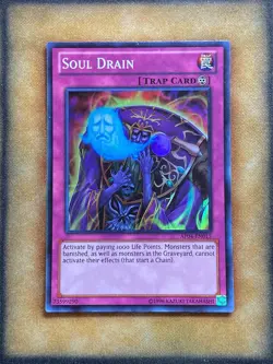 Yugioh Soul Drain AP04-EN013 Super Rare LP - Image 1