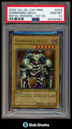 2002 YU-GI-OH! METAL RAIDERS 1ST EDITION #MRD-003 SUMMONED SKULL PSA 10 - Image 1