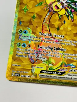 Pokemon TCG Alolan Exeggutor EX 248/191 Gold Hyper Rare Holo Surging Sparks Card - Image 5
