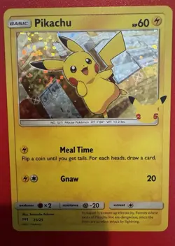 Pokemon Pikachu 25/25 HOLO Card 25th Anniversary Mcdonalds Promo 2021 NM/MINT - Image 1