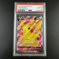 PSA 10 Pikachu V 170/185 Pokemon Vivid Voltage Holo Graded Card - Image 1