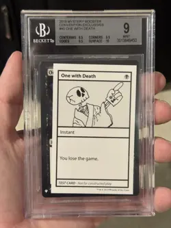 One with Death (Playtest Card A - With PW Symbol) Mystery Booster MINT GRADE BGS - Image 1
