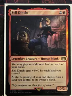Zell Dincht Final Fantasy Foil Rare Card MTG NM/M Condition - Image 1