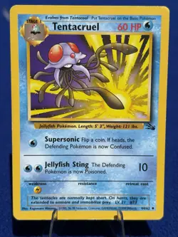 Tentacruel 44/62 Fossil Unlimited *Rare* Pokemon Card TCG Non Holo Vintage - Image 1