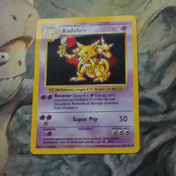 Kadabra Shadowless 32/102 Pokemon Base Set DAMAGED Single Card TCG - Image 1